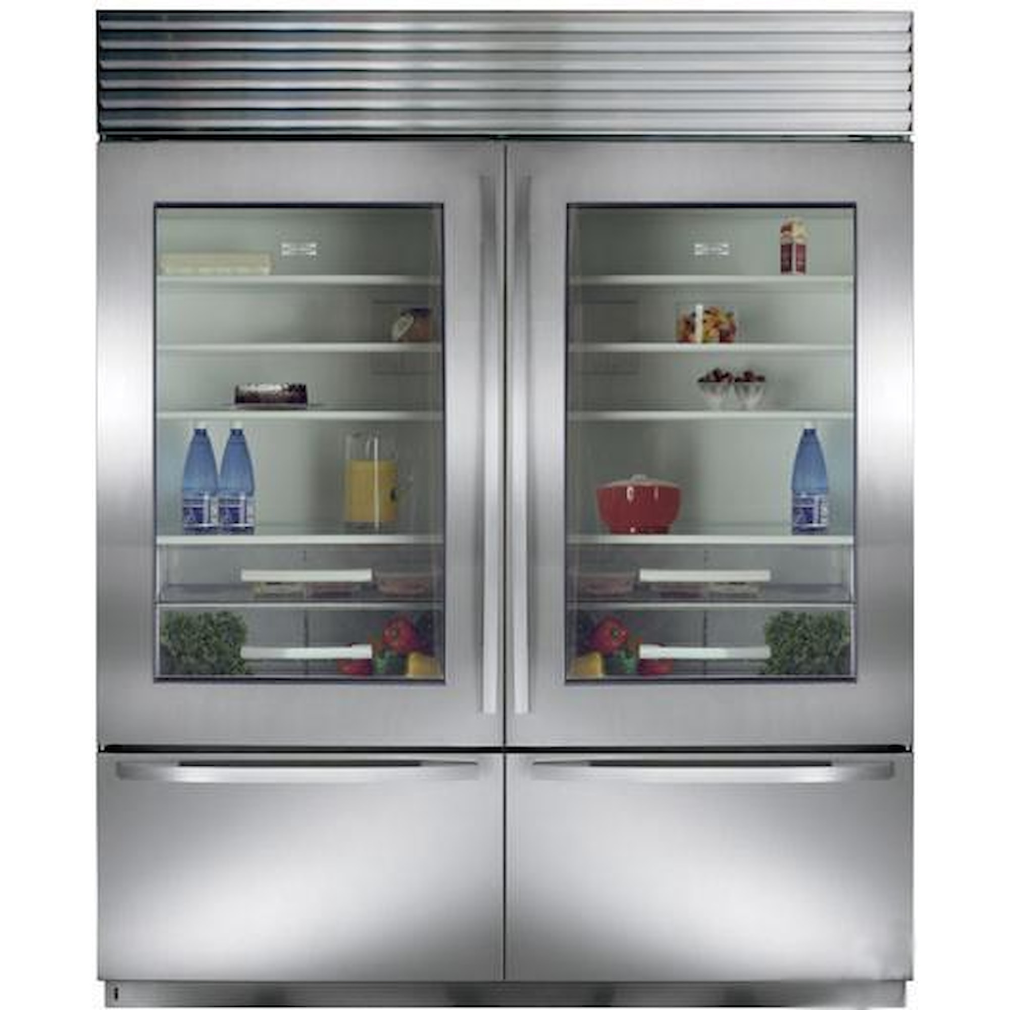 SubZero BI30UG 16.8 Cu. Ft. Bottom Freezer Refrigerator with Glass